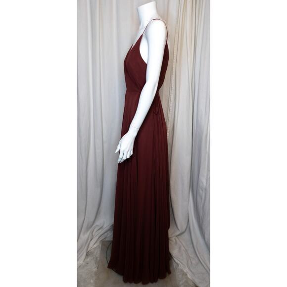 JENNY YOO James Wrap Gown in Hibiscus NWT US 6 - Picture 5 of 13